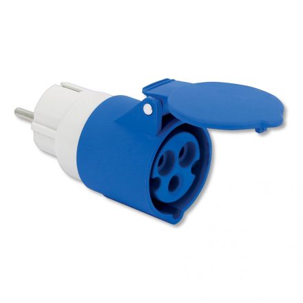 COMMEL Csatlakozó átalakító adapter  Schuko to CEE standard16 A 250 V ~ 3P IP20, 