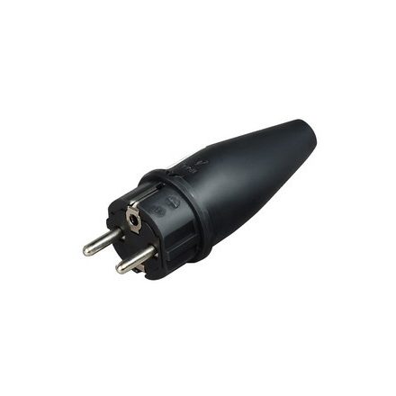 Commel lengő gumi dugvilla, 16A, 250V, IP44, fekete