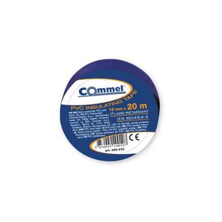 Commel Szigetelőszalag, 20mX 19mmX0,13mm, kék