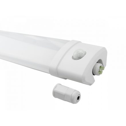 LED por- és páramentes armatúra mozgásérzékelővel, 30W, 4000K, IP65, 650mm, 120lm/W, 3600lm