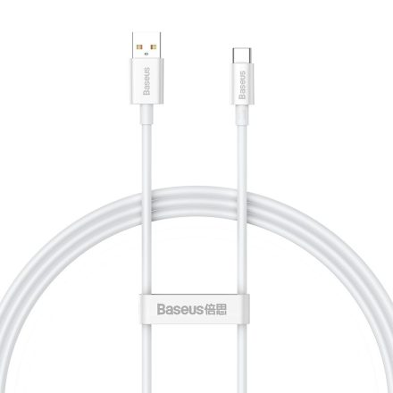 TelForceOne, Baseus TÖLTŐKÁBEL, USB - USB-C,  1 MÉTER, 100W, FEHÉR