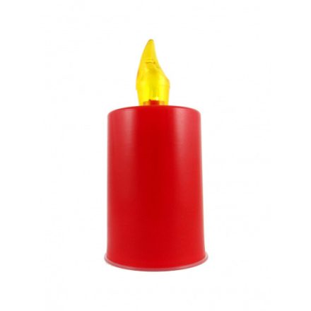 Trixline Műanyag kismécses 2xAA, 52x108mm, sárga láng, piros gyertya