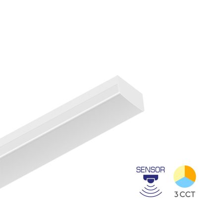 Braytron LED lámpatest mozgásérzékelővel 36W, CCT, IP40, 120cm