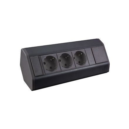 Design Light Cornerbox Sarokba helyezhető asztali elosztó, fekete