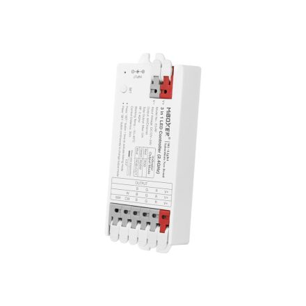 Mi-Light E3-RF 3-in-1 Group Control csoport (zóna) vezérlő (RGB, RGBW, RGB+CCT LED szalaghoz) karos (csatos) bekötés