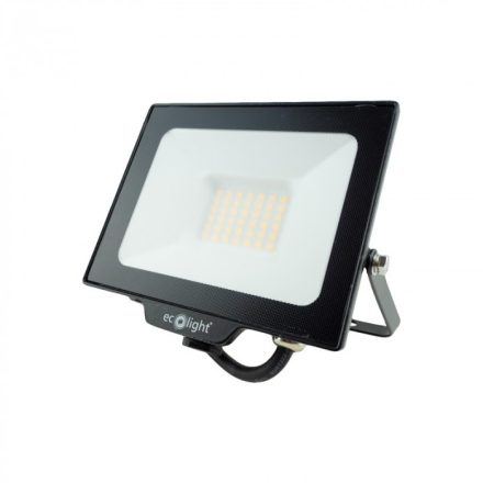 Ecolight LED reflektor, NL-1, 30W, 4000K, 2700lm, IP65, Fekete,