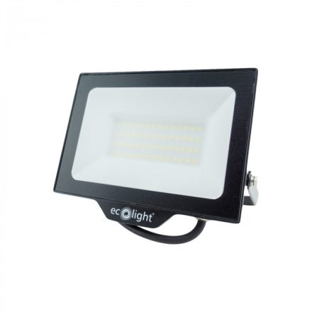 Ecolight LED reflektor, NL-1, 50W, 4000K, 4500lm, IP65, Fekete,