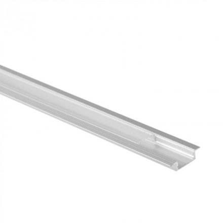 Ecolight Aluminium led profil, átlátszó fedővel, süllyesztett, 2 méter,