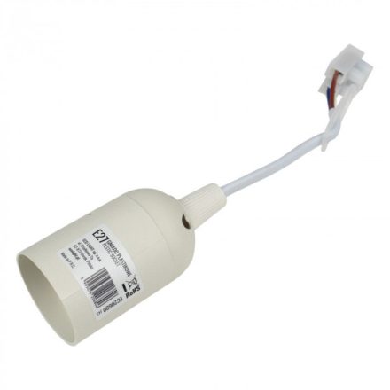 Ecolight E27 foglalat 15cm ideiglenes kábellel, fehér