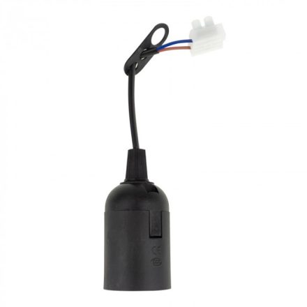 Ecolight E27 foglalat 15cm ideiglenes kábellel, fekete