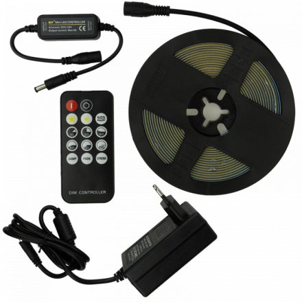 Ecolight COB Led szalag szett, 24V, 7W/m, 4000K, IP20, 5méter
