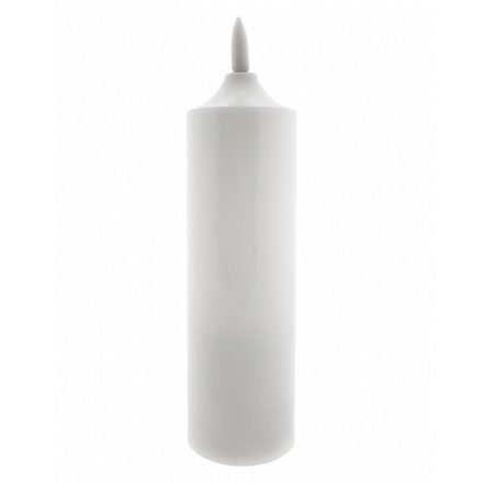 Trixline Műanyag nagy gyertya, 2*AA, 20cm,  IP20, fehér