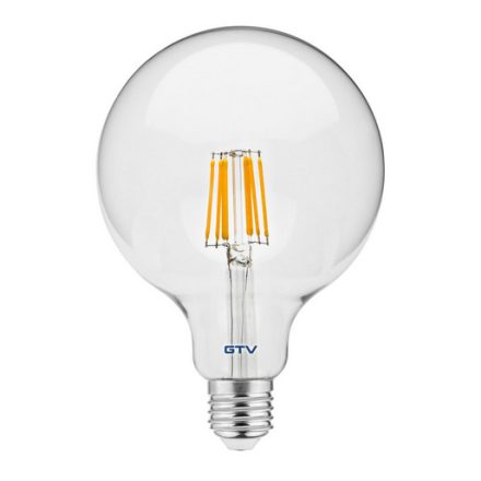 LED fényforrás 8W, G125, E27, 3000K FILAMENT, AC220-240V, sugárzási szög 360°, 800lm, 70mA