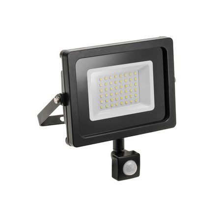 LED-es reflektor iNEXT mozgásérzékelővel 20W 1600lm, PF>0,9, RA>80, IP65, 120°, 6400K, fekete