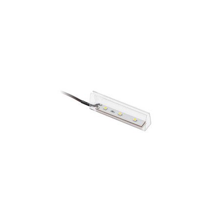 LED klipsz polcokhoz 0,24W, 12V DC, 3000K, 10 lm, IP20, műanyag ház, 2 m kábel miniAMP-mal, 2 m-es kábel miniAMP-mal