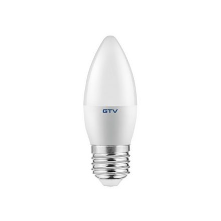 LED fényforrás 6W, C30, E27, 3000K, AC220-240V, sugárzási szög 360°, 470lm, 52 mA