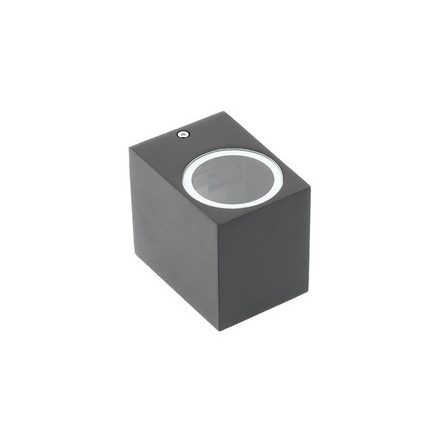 TIAGO fali lámpatest négyzet alakú, 1 irányú, GU10, MAX.35W, IP54 AC220-240V, 50/60Hz, fekete