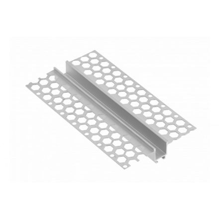 GLAX alumínium profil egyenes LED szalaghoz, gipszkartonlapokba való beépítéshez, L=3 m, eloxálatlan, nem eloxált