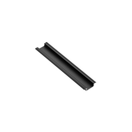 Alumínium profil LED szalagokhoz süllyesztett GLAX HIGH, 2 m, fekete