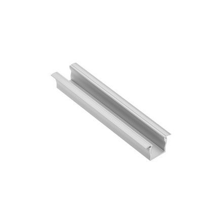 Alumínium profil LED szalagokhoz, süllyesztett GLAX HIGH, 2 m, ezüst