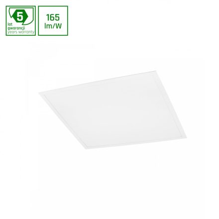 LED Panel, Süllyesztett, Algine, 5 év garancia, 26W, 4000K, 3900/4300lm, 120°, IP20, 595x595x32 [mm], 50000h, 230V, Alumínium/műanyag