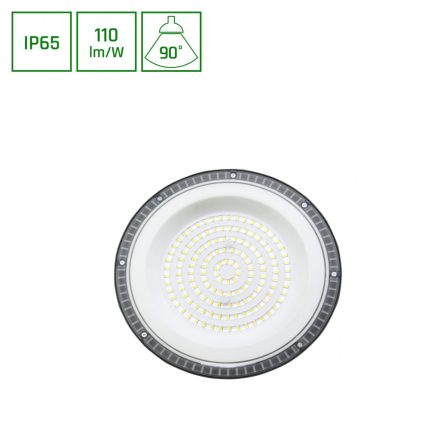 Spectrum Led 100W-os Csarnokvilágító,, 4000K, 11000lm, 230V, 90°, IP65, Fekete, Plateo Sun 3