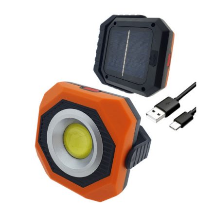 TRX LED Napelemes munkalámpa, mágneses rögzítés, tölthető USB-C, 5W, 420lm, 6-7000K, IPX4