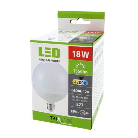 TRX Led fényforrás,  E27 , 18W, 4200K, G120, 1550lm