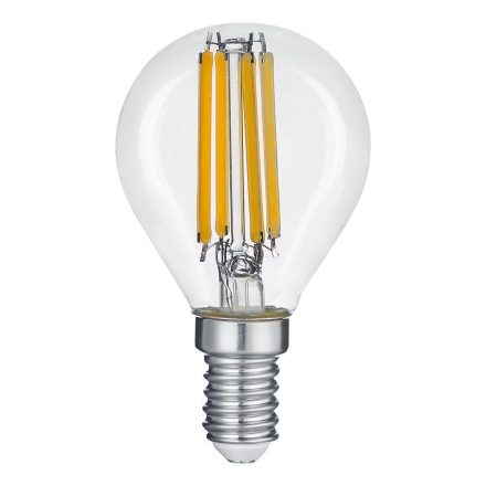 Vivalux Led Premium Filament fényforrás, E14, GF45, 7W, 960lm, 3000K, 230V, 360°, Ø45x72mm, átlátszó, Kisgömb,5 ÉV GARANCIA