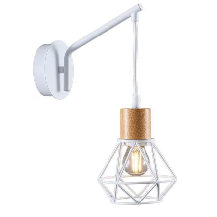Vivalux Oldalfali lámpa, 1XE27, max. 1X7W, IP20, 230V, 230x130x280 mm, Fa/Fehér, FRODO