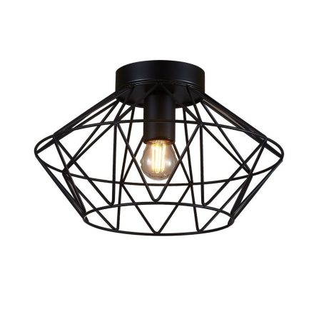 Vivalux Mennyezeti lámpa, 1XE27, max. 1X14W, IP20, 230V, Ø300x185mm, Fém/Fekete, FRODO
