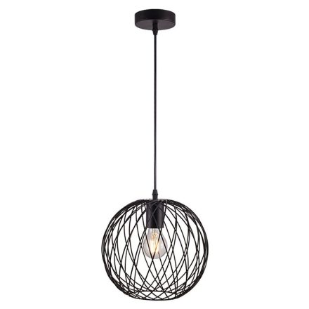 Vivalux Függesztett lámpa, 1XE27, max. 1X14W, IP20, 230V, Ø250x1400mm, fém/PVC, fekete, LARS