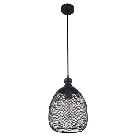 Vivalux Függesztett lámpa, 1XE27, max. 1X14W, IP20, 230V, Ø215x1000mm, fém/PVC, Fekete, LARS