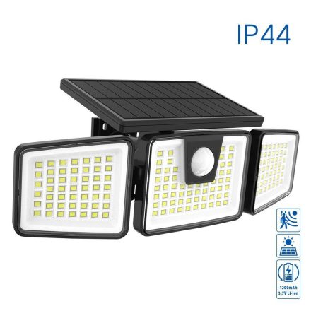 Vivalux Napelemes LED Reflektor mozgásérzékelővel, 7W, 6400K, 700lm, IP44, BAT