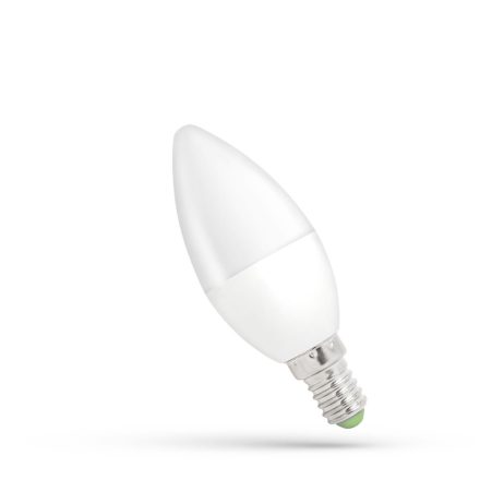 Led Fényforrás, Gyertya, Opál, E14, 6W, 520lm, 3000K, 37x100 [mm], 17000h, 160°, 230V