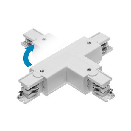 T-csatlakozó X-RAIL-hez, 166x101mm, állítható ZL/WL, fehér