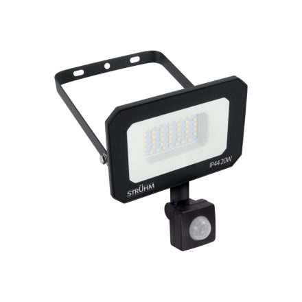 Strühm Led reflektor Mozgásérzékelővel, 10W, 1140lm, 115°, 4200K, IP65, Fekete, Aston