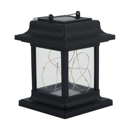 Strühm Szolár LED lámpa, 0,05W, 3000K, 1lm, DC 1,2V 1XAA 200mAh Ni-MH, IP44, Fekete, FRED