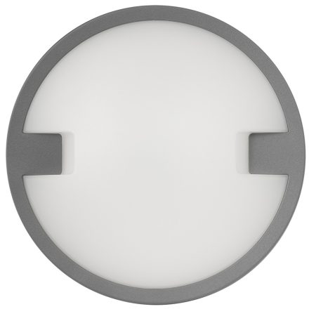 Ultralux LED mennyezeti lámpa, 18W, 4000K, 1260lm, IP65, kerek, szürke