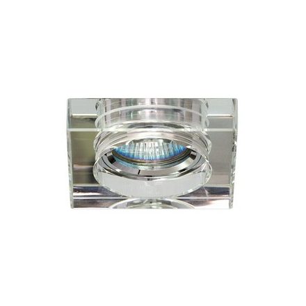Ultralux Mennyezeti lámpa, fix, MR16, IP20, négyzet alakú, fehér kristály