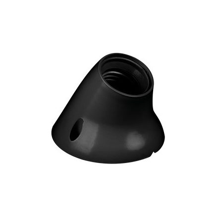 Ultralux Műanyag lámpafoglalat, falra szerelhető, 1 db E27-es szögletes talp fekete