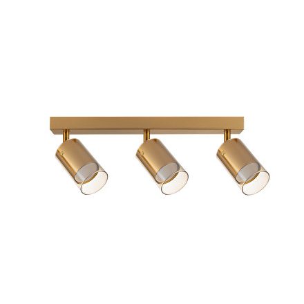 Ultralux Mennyezeti lámpa, GU10, max. 3X10W, 220-240V, IP20, ø60/100/380mm, Arany üveg