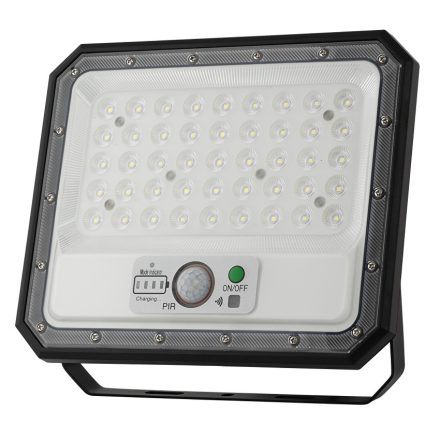 Ultralux LED napelemes, mozgásérzékelős reflektor, 10W, IP65, 5500K, 2000lm, 90°, SMD3030