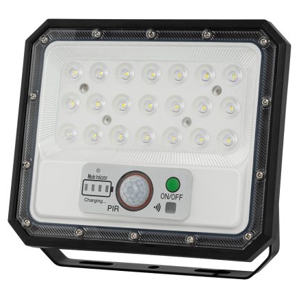 Ultralux LED napelemes, mozgásérzékelős reflektor, 5W, IP65, 5500K, 800lm, 90°, SMD3030