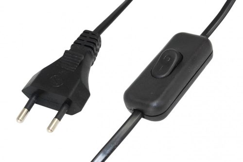 COMMEL Csatlakozó kábel H03VVH2-F 2x0,75 / 3 m  