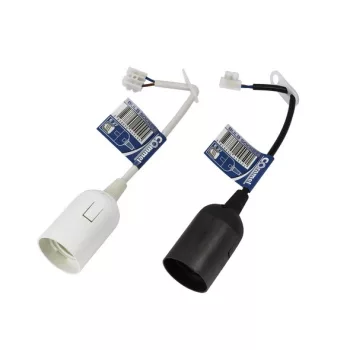 Commel foglalat, 17cm ideiglenes kábellel, fehér