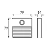   Strühm LED Lépcsővilágító Mozgásérzékelővel, CCT-s, 3000K/4300K/6500K, 1W, DC 5 V 1 A MAX USB-C, 55lm, IP20, 79X79X14mm, Fekete, Luis