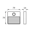 Strühm LED Lépcsővilágító Mozgásérzékelővel, CCT-s, 3000K/4300K/6500K, 1W, DC 5 V 1 A MAX USB-C, 55lm, IP20, 79X79X14mm, Fekete, Luis