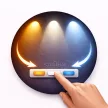Strühm LED Lépcsővilágító Mozgásérzékelővel, CCT-s, 3000K/4300K/6500K, 1W, DC 5 V 1 A MAX USB-C, 55lm, IP20, 79X79X14mm, Fekete, Luis