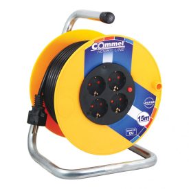 COMMEL Kábeldobos hosszabbító, H05VV-F 3G1,5 / 15 m